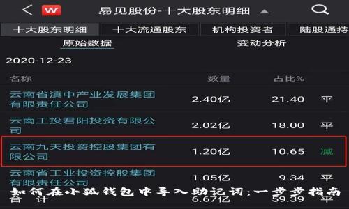 如何在小狐钱包中导入助记词：一步步指南